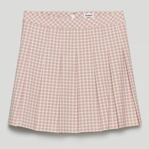 Aritzia Sunday Best Pleated Plaid Mini Skirt - size 6